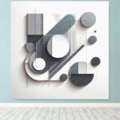 Monochrome Dimensional Balance Leinwanddruck (Insitu (Holzboden))