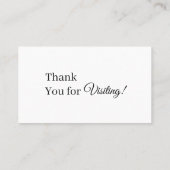 Monochrome Diskontkarte | Kundenauftrag Rabattkarte (Rückseite)