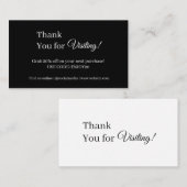 Monochrome Diskontkarte | Kundenauftrag Rabattkarte (Vorne/Hinten)