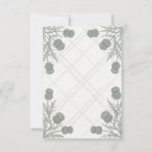 Monochrome Distel-Hochzeit Save The Date (Rückseite)