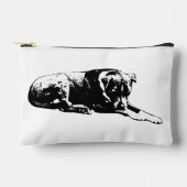 Monochrome Dog Zip Pouch Zubehörtasche (Vorderseite)