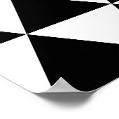 Monochrome Dreiecksmuster Poster (Ecke)