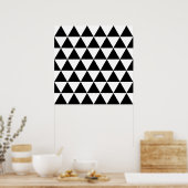 Monochrome Dreiecksmuster Poster (Küche)