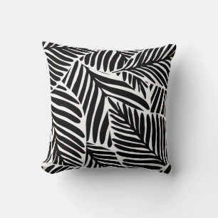 Monochrome Dschungel-Geometrie nahtloses Muster Kissen