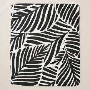 Monochrome Dschungel-Geometrie nahtloses Muster Sherpadecke