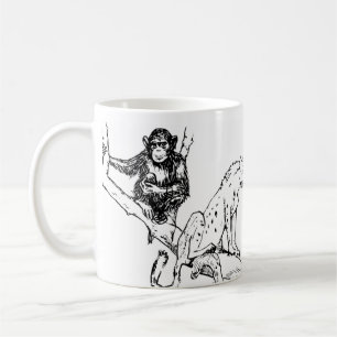 Monochrome-Dschungel-Trio-Tasse Kaffeetasse