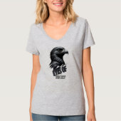 Monochrome Eagle Fett-Design T-Shirt (Vorderseite)