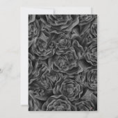 Monochrome Einladung zum Geburtstag - Schwarzweiß (Rückseite)