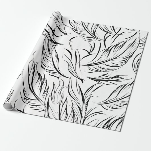 Monochrome Elegance Geschenkpapier (Ungerollt)