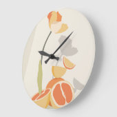 Monochrome Elegance Große Wanduhr (Winkel)