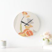 Monochrome Elegance Große Wanduhr (Zuhause)