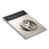 Monochrome Elegance Salon & Wellness-Center Notebo Notizblock (Rechte Seite)