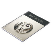 Monochrome Elegance Salon & Wellness-Center Notebo Notizblock (Linke Seite)