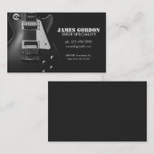 Monochrome elektrische Gitarre Visitenkarte (Vorne/Hinten)