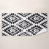 Monochrome, ethnisch nahtlose Muster Badehandtuch (Badehandtuch)