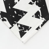 Monochrome, ethnisch nahtlose Muster Fleecedecke (Ecke)