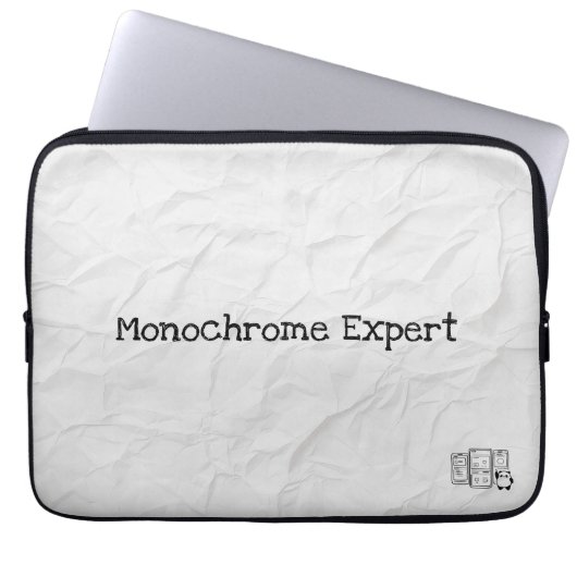 Monochrome Expertengruppe Elektronik-Bag Laptopschutzhülle (Vorderseite)
