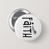 Monochrome Faith Tribal Arrow Button (Vorne & Hinten)
