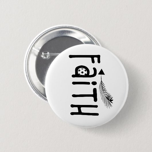 Monochrome Faith Tribal Arrow Button (Vorne & Hinten)
