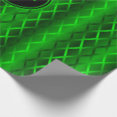 Monochrome Farbtöne mit Mit Monogramm Geometrie W Geschenkpapier (Ecke)