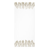 Monochrome Fern Woodland Wedding Menu Werbekarte (Hinten)