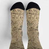 Monochrome Fingerabdruck-Muster-Socken Socken (Oben)