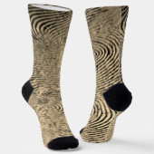 Monochrome Fingerabdruck-Muster-Socken Socken (Gewinkelt)