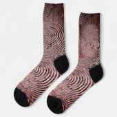 Monochrome Fingerabdruck-Muster-Socken Socken (Linkes Detail)