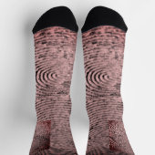 Monochrome Fingerabdruck-Muster-Socken Socken (Oben)