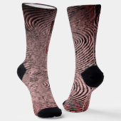 Monochrome Fingerabdruck-Muster-Socken Socken (Gewinkelt)