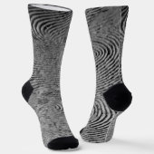 Monochrome Fingerabdruck-Muster-Socken Socken (Gewinkelt)