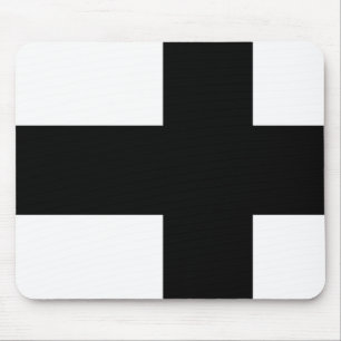 Monochrome finnische Flagge Mousepad