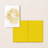 Monochrome Firework-Silhouette Folienkarte (Anzeige)