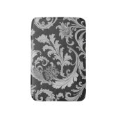 Monochrome Fleur Antique Muster Badematte (Vorderseite Vertikal)