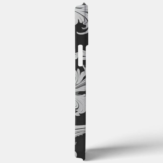 Monochrome Fleur Antique Muster Case-Mate iPhone Hülle (Rückseite / Rechts)