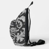 Monochrome Fleur Antique Muster Crossbody Bag (Rechts)