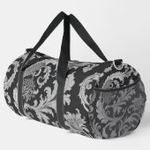 Monochrome Fleur Antique Muster Duffle Bag (Rechte Ecke)