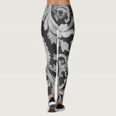 Monochrome Fleur Antique Muster Leggings (Rückseite)