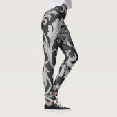 Monochrome Fleur Antique Muster Leggings (Rechts)