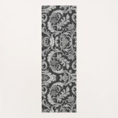 Monochrome Fleur Antique Muster Yogamatte (Vorderseite)
