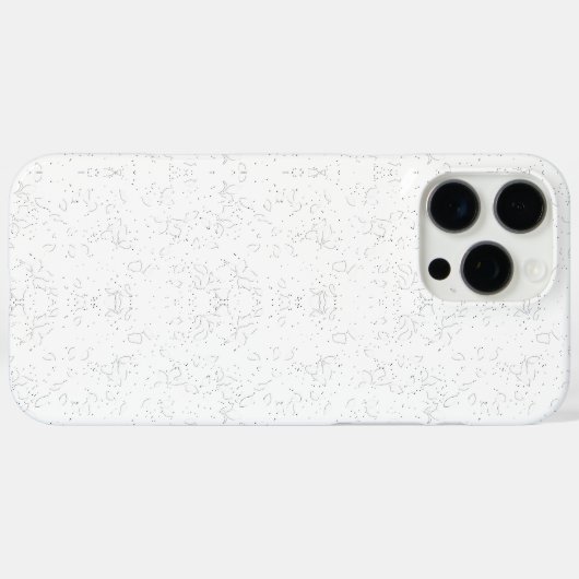 Monochrome Floral Pattern – Elegant Seamless Art Case-Mate iPhone Hülle (Rückseite (Horizontal))