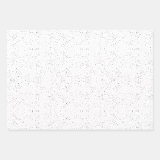 Monochrome Floral Pattern – Elegant Seamless Art Geschenkpapier Set (Vorderseite 3)