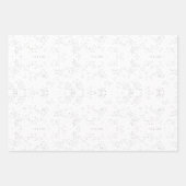 Monochrome Floral Pattern – Elegant Seamless Art Geschenkpapier Set (Vorderseite 2)