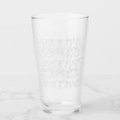 Monochrome Floral Pattern – Elegant Seamless Art Glas (Rückseite)