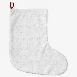 Monochrome Floral Pattern – Elegant Seamless Art Großer Weihnachtsstrumpf