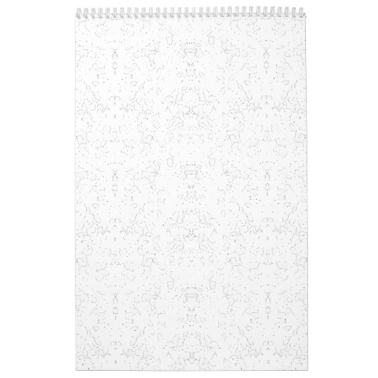 Monochrome Floral Pattern – Elegant Seamless Art Kalender (Titelbild)