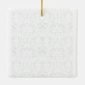 Monochrome Floral Pattern – Elegant Seamless Art Keramikornament (Rückseite)