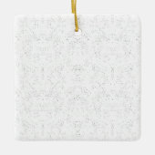 Monochrome Floral Pattern – Elegant Seamless Art Keramikornament (Vorderseite)