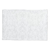 Monochrome Floral Pattern – Elegant Seamless Art Kissenbezug (Rückseite)