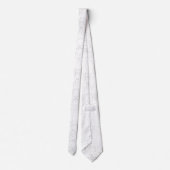 Monochrome Floral Pattern – Elegant Seamless Art Krawatte (Rückseite)